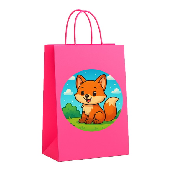 Sacola de Papel Personalizada Infantil Raposinha - Imagem 3