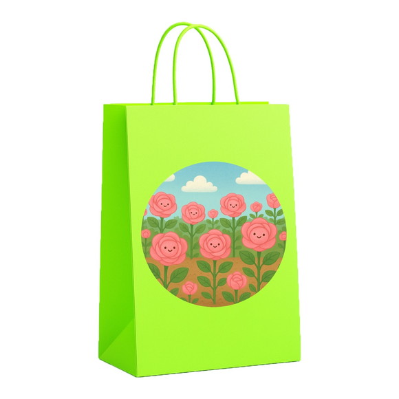 Sacola de Papel Personalizada Infantil Rosas Fofas - Imagem 5