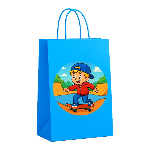 Sacola de Papel Personalizada Infantil Skate Kids - Imagem 2