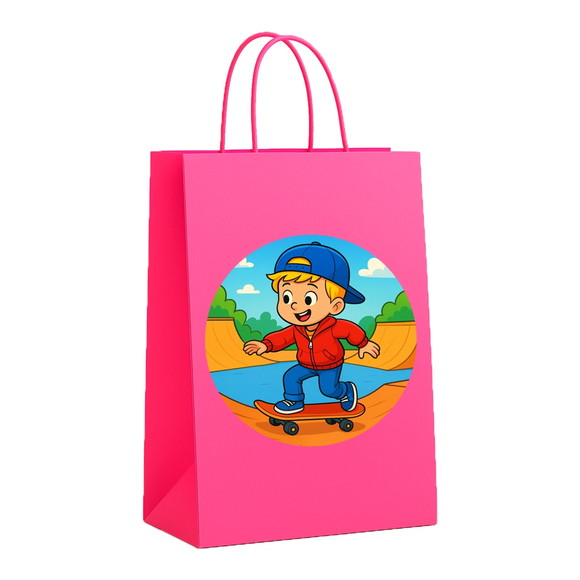 Sacola de Papel Personalizada Infantil Skate Kids - Imagem 3