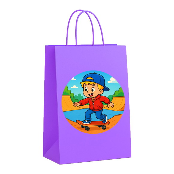 Sacola de Papel Personalizada Infantil Skate Kids - Imagem 4