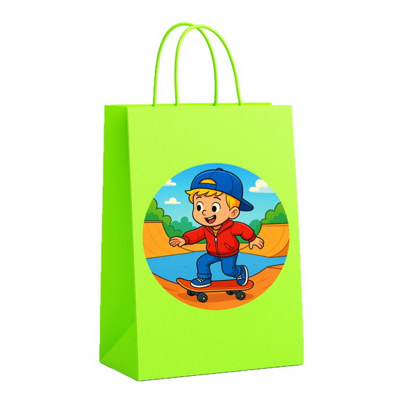 Sacola de Papel Personalizada Infantil Skate Kids - Imagem 5