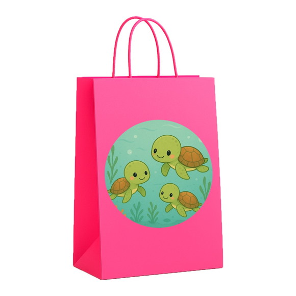 Sacola de Papel Personalizada Infantil Tartaruguinhas - Imagem 3