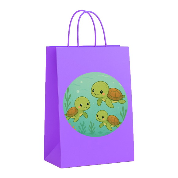 Sacola de Papel Personalizada Infantil Tartaruguinhas - Imagem 4