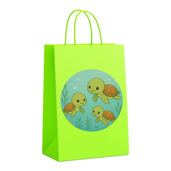 Sacola de Papel Personalizada Infantil Tartaruguinhas - Imagem 5