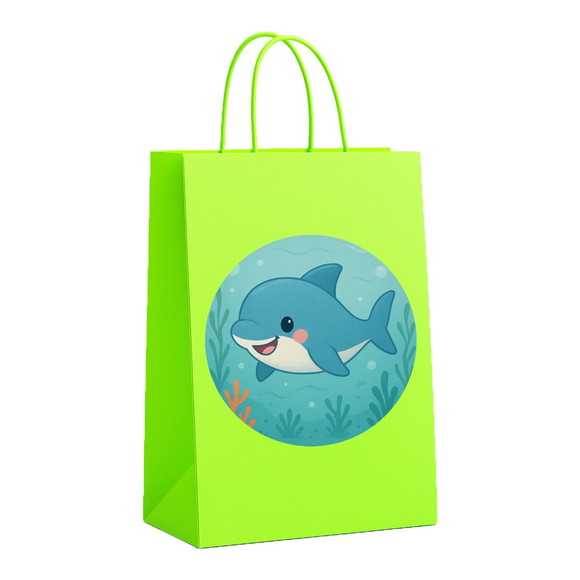 Sacola de Papel Personalizada Infantil Tubarãozinho Fofo - Imagem 5