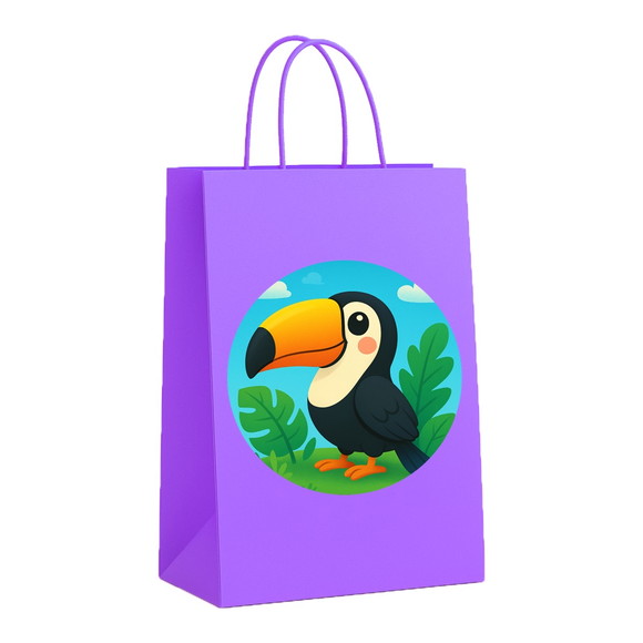Sacola de Papel Personalizada Infantil Tucano - Imagem 4