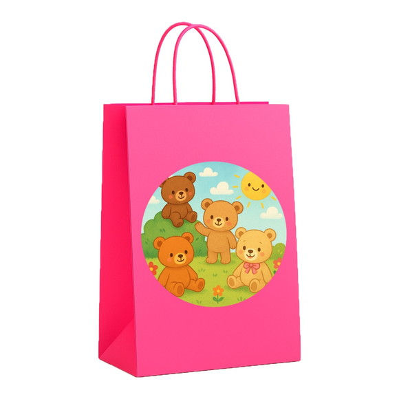 Sacola de Papel Personalizada Infantil Ursinhos - Imagem 3