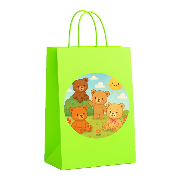 Sacola de Papel Personalizada Infantil Ursinhos - Imagem 5
