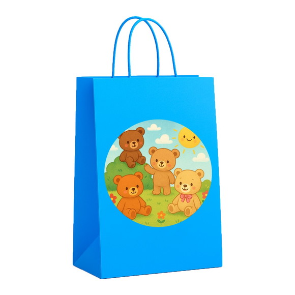 Sacola de Papel Personalizada Infantil Ursinhos - Imagem 2
