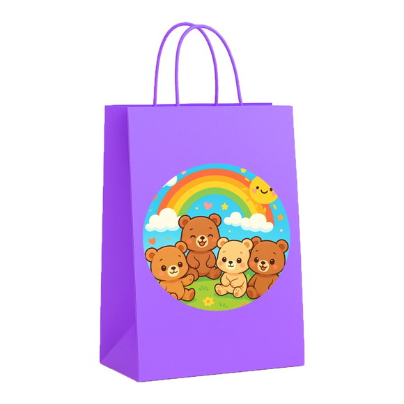 Sacola de Papel Personalizada Infantil Ursinhos Baby - Imagem 4