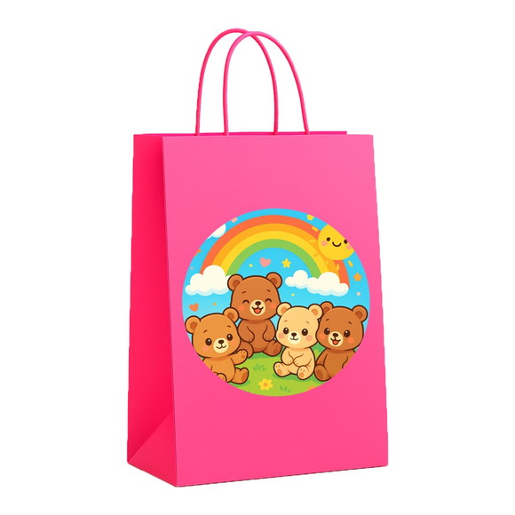 Sacola de Papel Personalizada Infantil Ursinhos Baby - Imagem 3