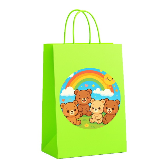 Sacola de Papel Personalizada Infantil Ursinhos Baby - Imagem 5