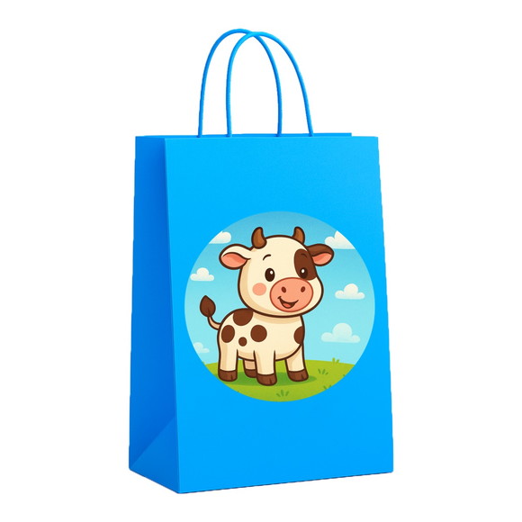Sacola de Papel Personalizada Infantil Vaquinha - Imagem 2