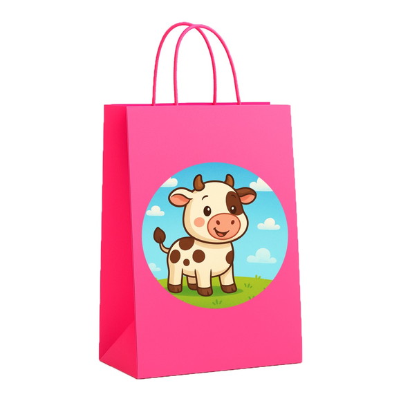 Sacola de Papel Personalizada Infantil Vaquinha - Imagem 3