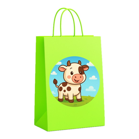 Sacola de Papel Personalizada Infantil Vaquinha - Imagem 5