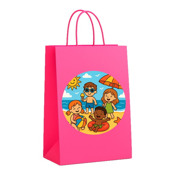 Sacola de Papel Personalizada Infantil Verão Divertido - Imagem 3