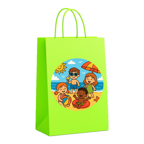Sacola de Papel Personalizada Infantil Verão Divertido - Imagem 5