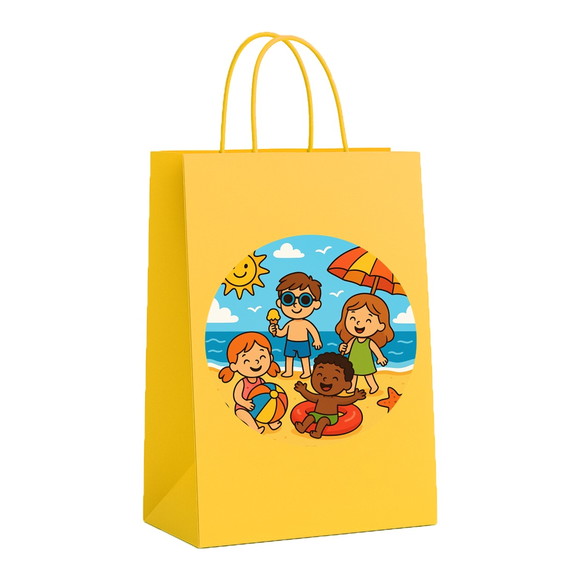 Sacola de Papel Personalizada Infantil Verão Divertido