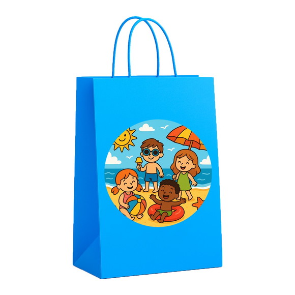 Sacola de Papel Personalizada Infantil Verão Divertido - Imagem 2