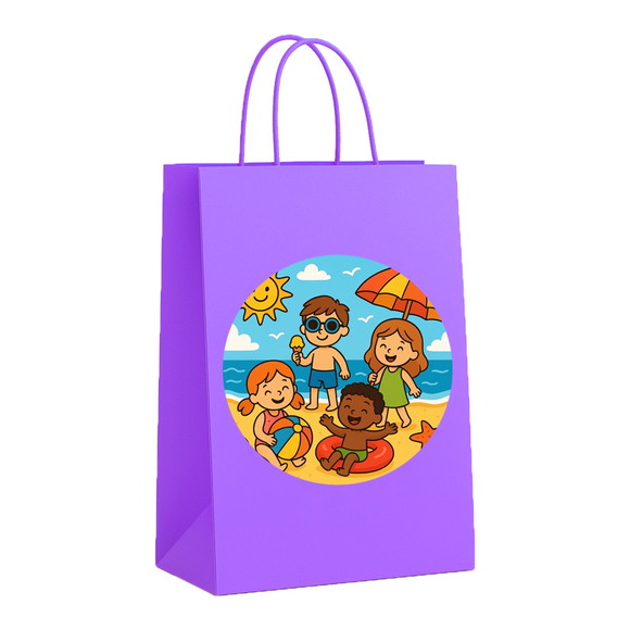 Sacola de Papel Personalizada Infantil Verão Divertido - Imagem 4