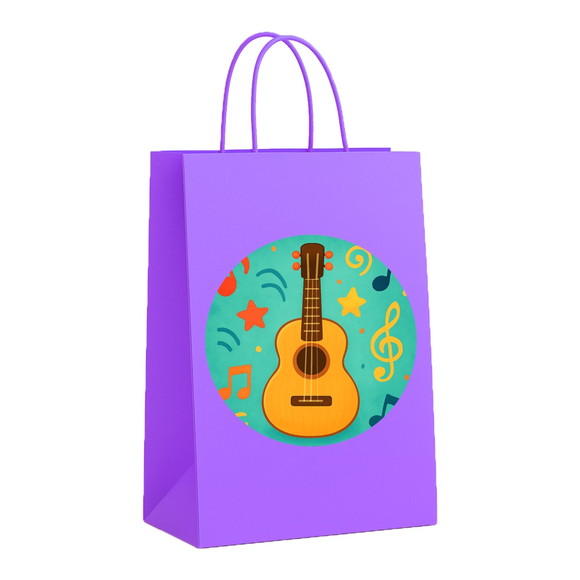 Sacola de Papel Personalizada Infantil Violão - Imagem 4