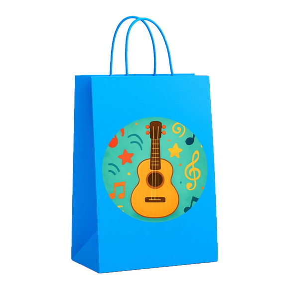 Sacola de Papel Personalizada Infantil Violão - Imagem 2