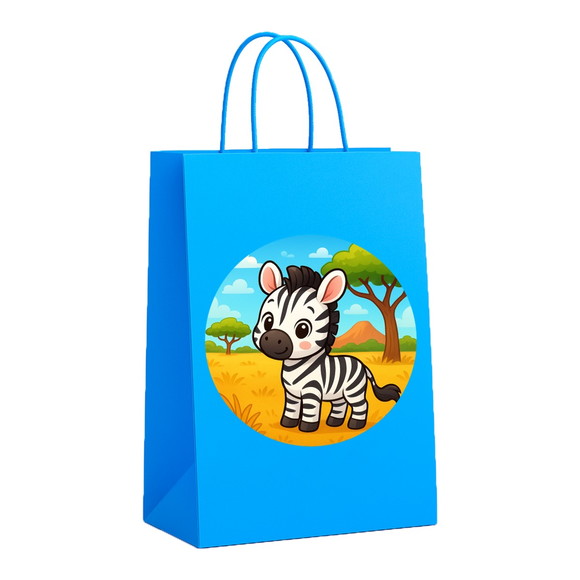 Sacola de Papel Personalizada Infantil Zebra Baby - Imagem 2