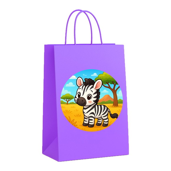 Sacola de Papel Personalizada Infantil Zebra Baby - Imagem 4