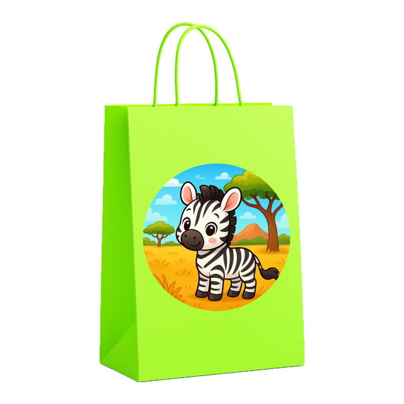Sacola de Papel Personalizada Infantil Zebra Baby - Imagem 5