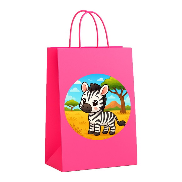 Sacola de Papel Personalizada Infantil Zebra Baby - Imagem 3