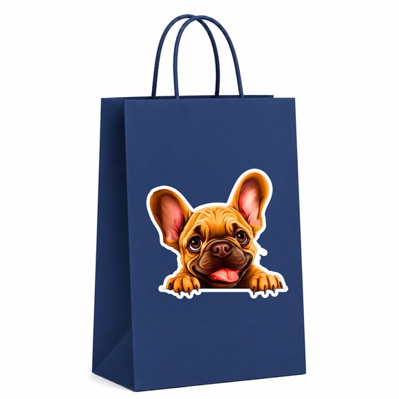 Sacola Papel Festa Raça Cachorro Bulldog Francês - Imagem 3