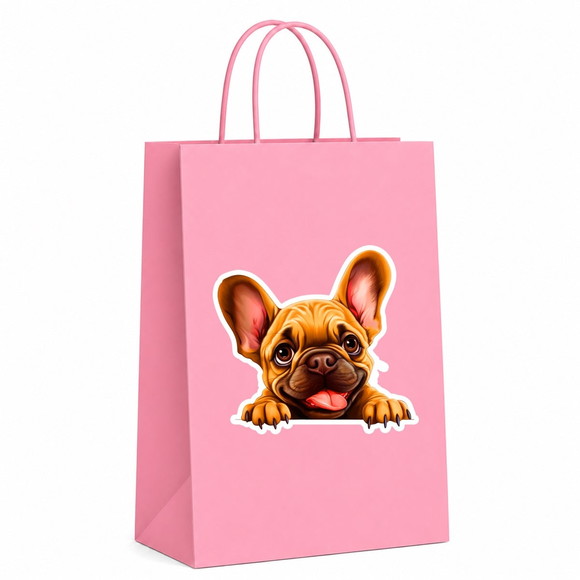 Sacola Papel Festa Raça Cachorro Bulldog Francês - Imagem 5