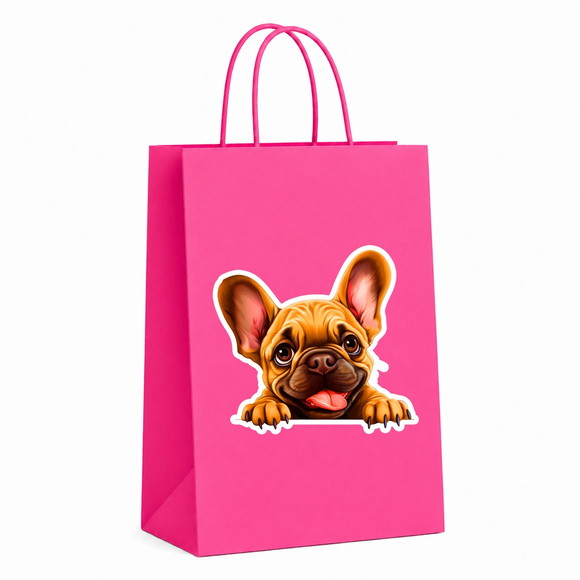 Sacola Papel Festa Raça Cachorro Bulldog Francês - Imagem 2