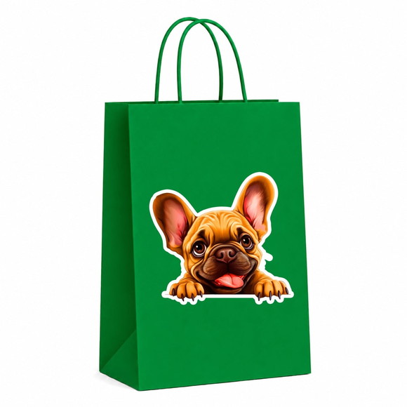 Sacola Papel Festa Raça Cachorro Bulldog Francês - Imagem 4