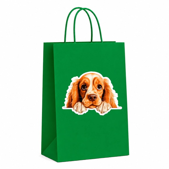 Sacola Papel Festa Raça Cachorro Cocker Spaniel Americano - Imagem 4