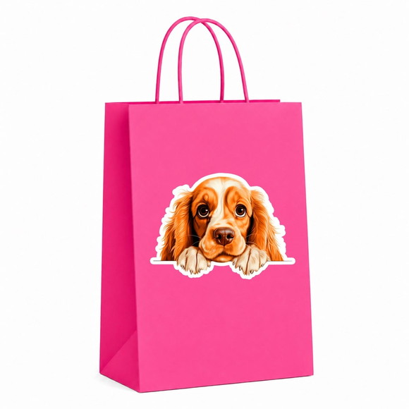 Sacola Papel Festa Raça Cachorro Cocker Spaniel Americano - Imagem 2