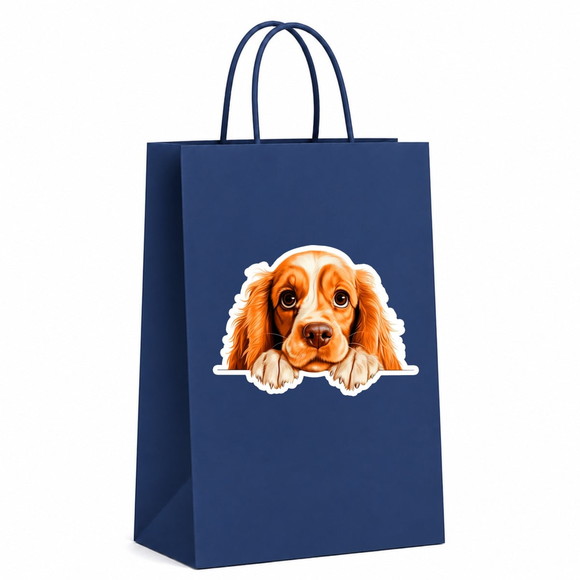 Sacola Papel Festa Raça Cachorro Cocker Spaniel Americano - Imagem 3