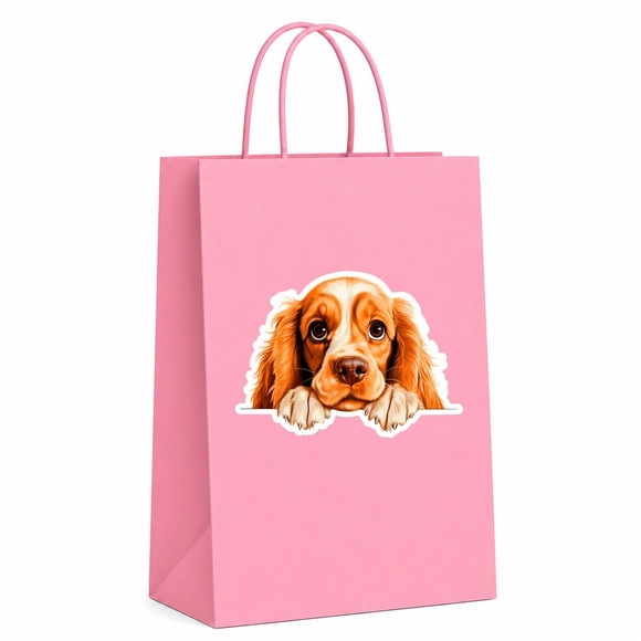 Sacola Papel Festa Raça Cachorro Cocker Spaniel Americano - Imagem 5