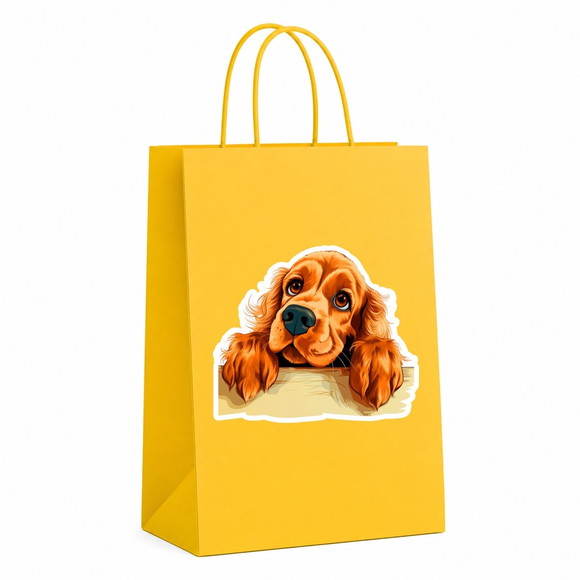 Sacola Papel Festa Raça Cachorro Cocker Spaniel Inglês