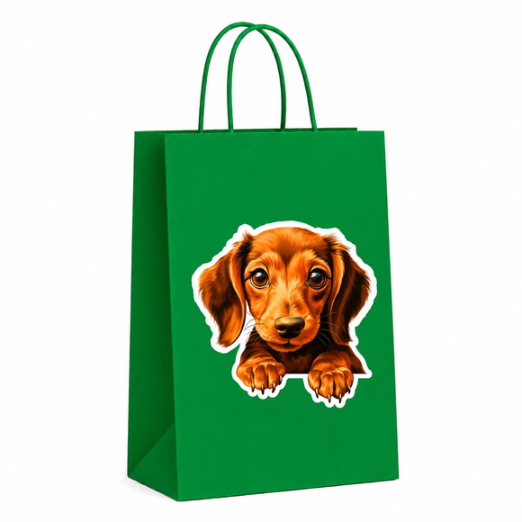 Sacola Papel Festa Raça Cachorro Dachshund - Imagem 4