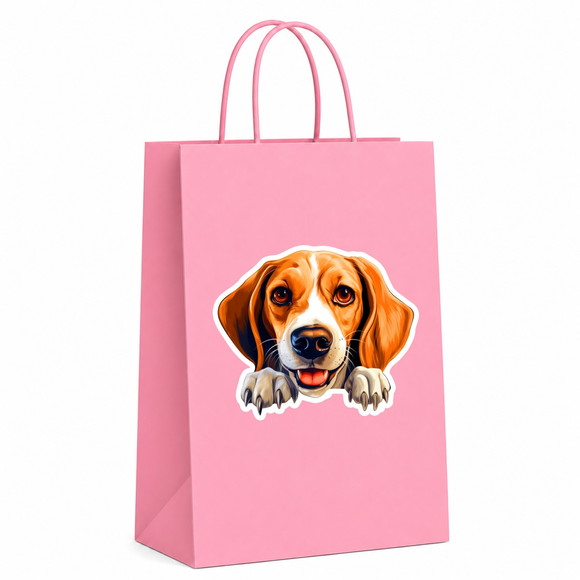 Sacola Papel Festa Raça Cachorro Foxhound Americano - Imagem 5