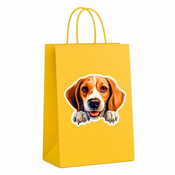 Sacola Papel Festa Raça Cachorro Foxhound Americano