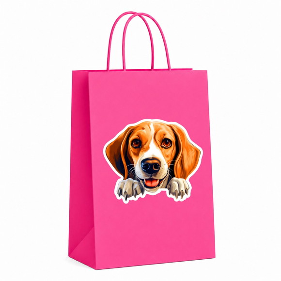 Sacola Papel Festa Raça Cachorro Foxhound Americano - Imagem 2