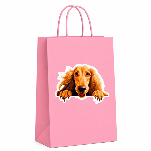 Sacola Papel Festa Raça Cachorro Galgo Afegão - Imagem 5