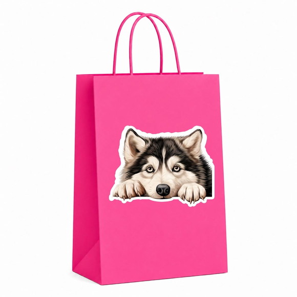 Sacola Papel Festa Raça Cachorro Malamute do Alasca - Imagem 2