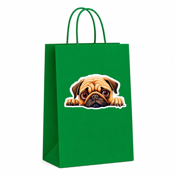 Sacola Papel Festa Raça Cachorro Pug - Imagem 4