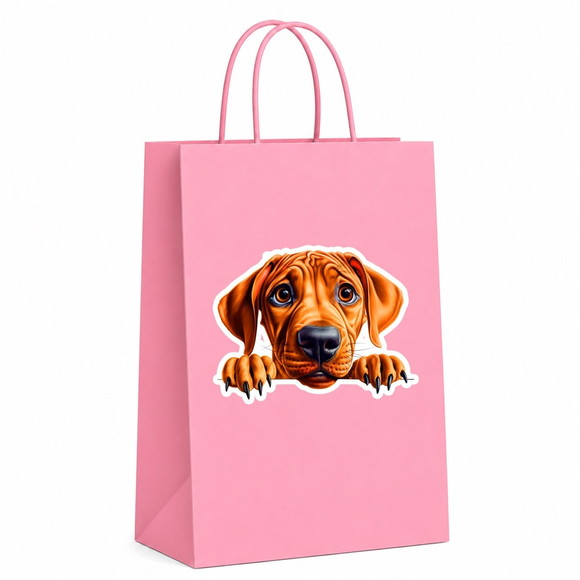 Sacola Papel Festa Raça Cachorro Rhodesian Ridgeback - Imagem 5