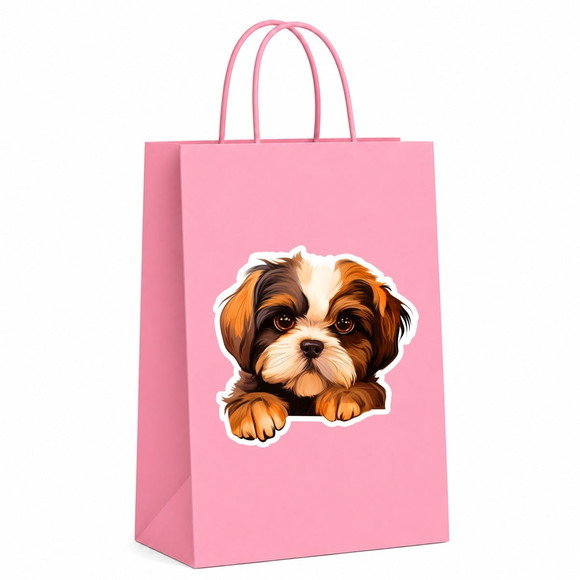 Sacola Papel Festa Raça Cachorro Shih Tzu - Imagem 5