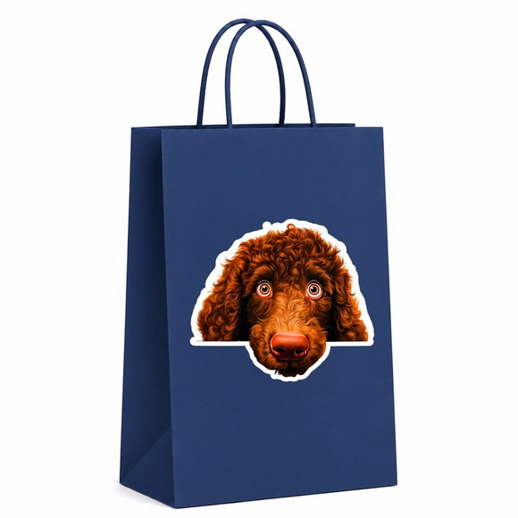 Sacola Papel Festa Raça Cachorro Spaniel de Água Irlandês - Imagem 3
